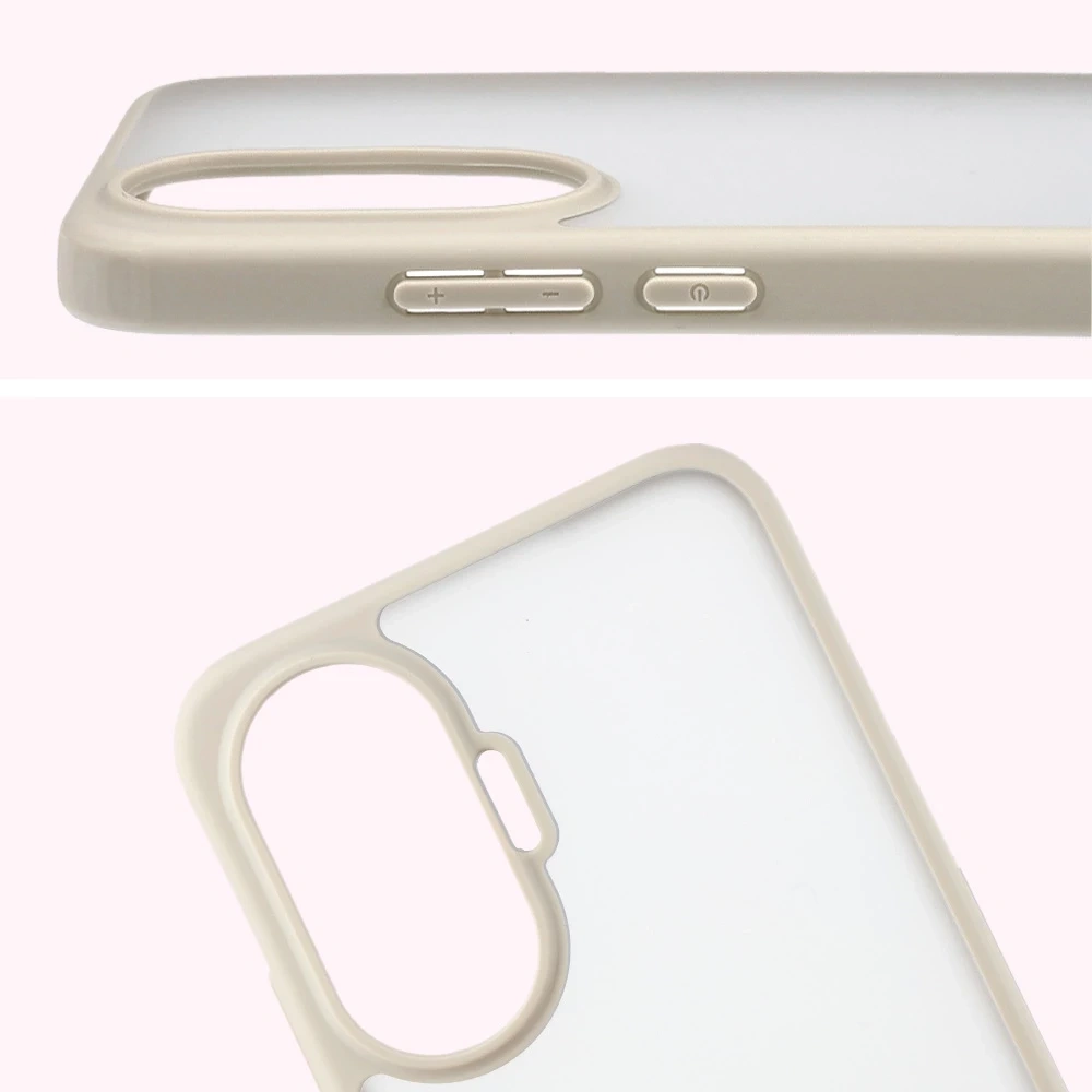 Kryt Bizon Angelo Pack Xiaomi POCO F7, smoky with a beige frame