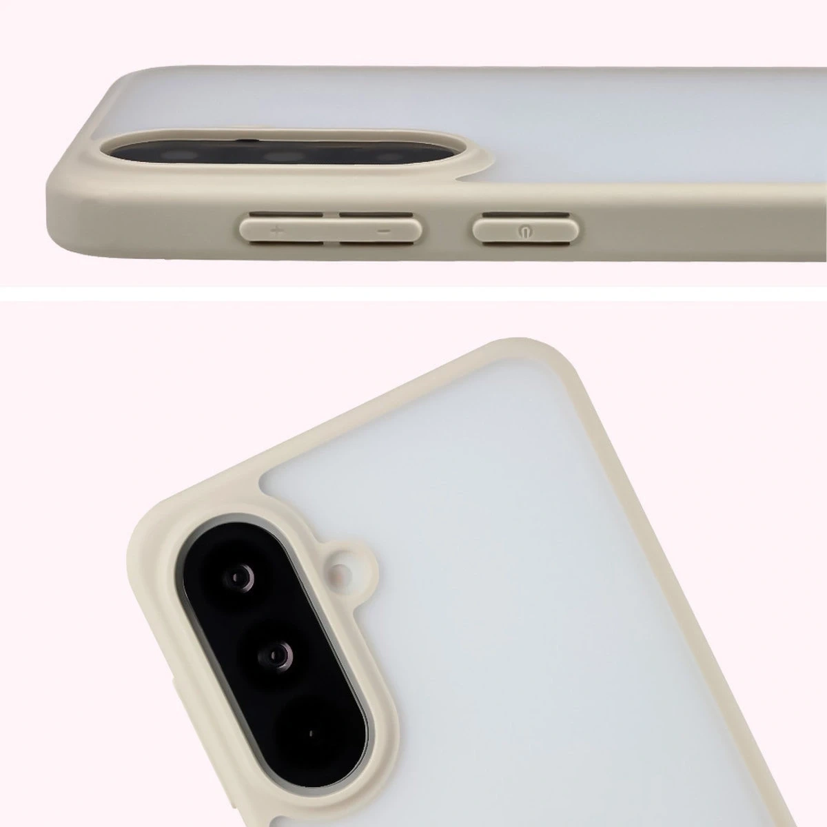 Kryt Bizon Angelo Pack Samsung Galaxy A37 5G / A36 5G, smoked with a beige frame