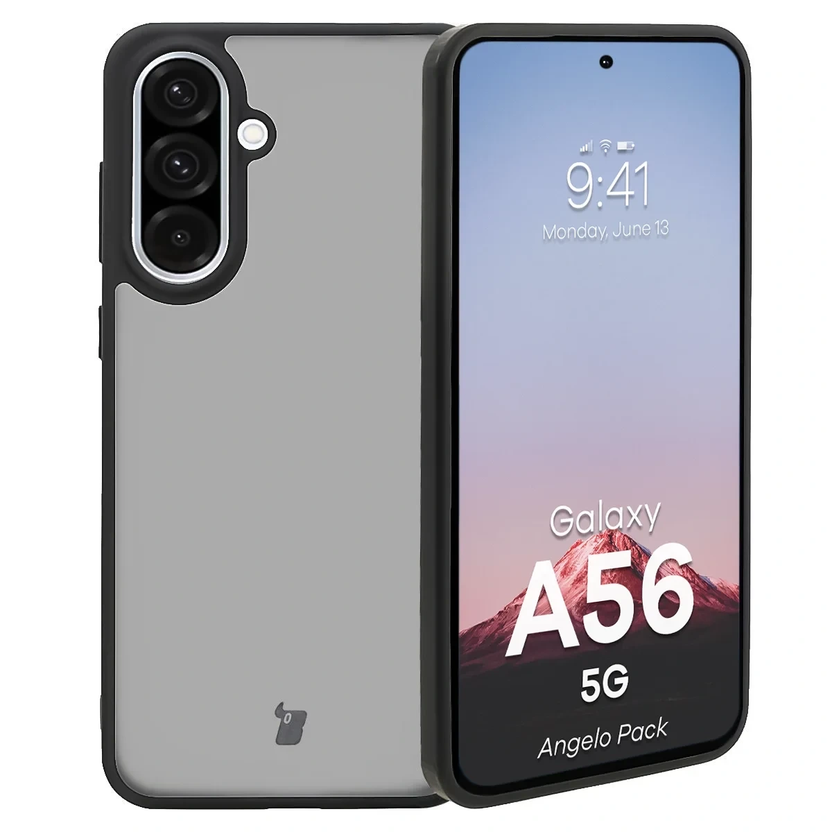 Kryt Bizon Angelo Pack Samsung Galaxy A56 5G, smoked with a black frame