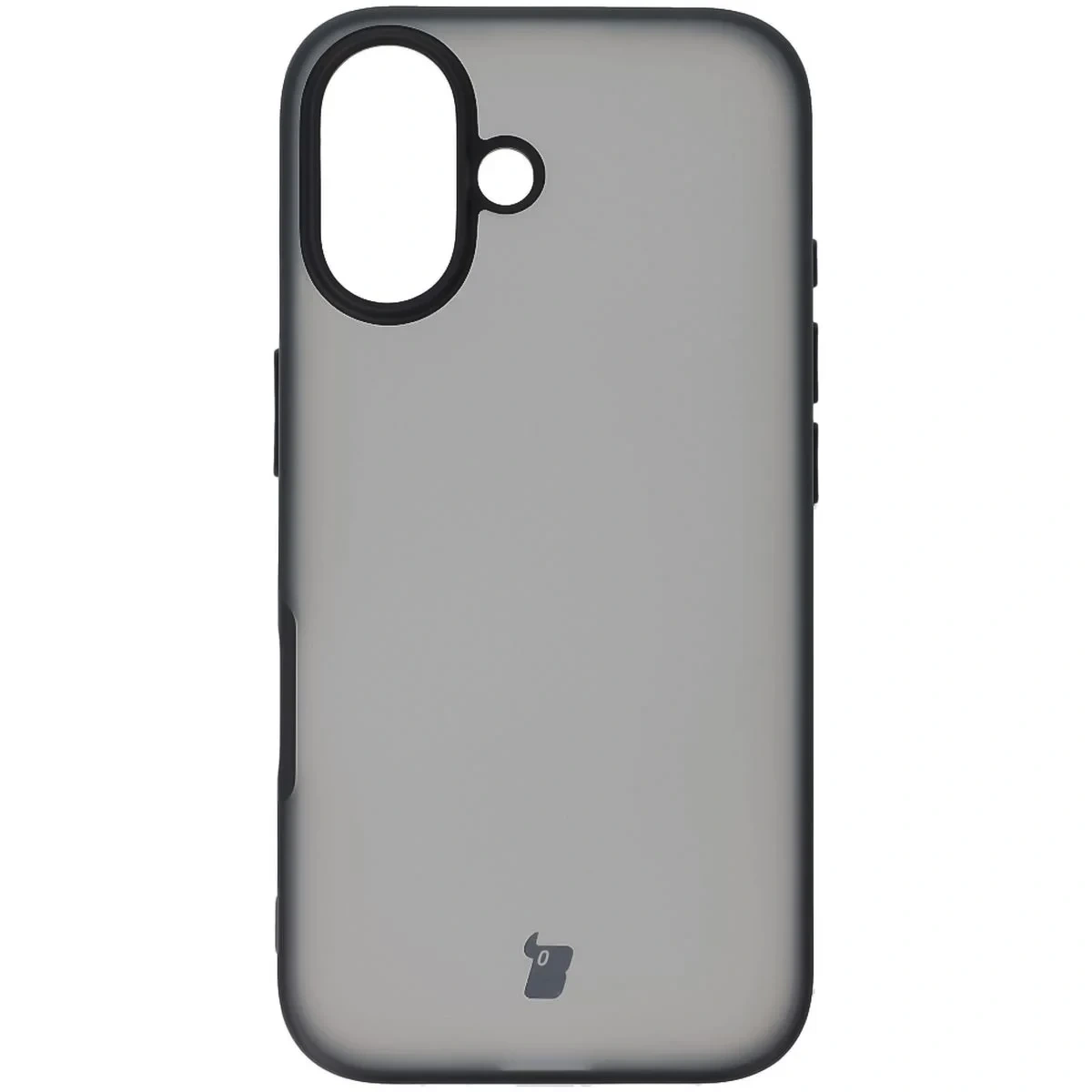 Kryt Bizon Angelo Pack Apple iPhone 16, smoked with a black frame