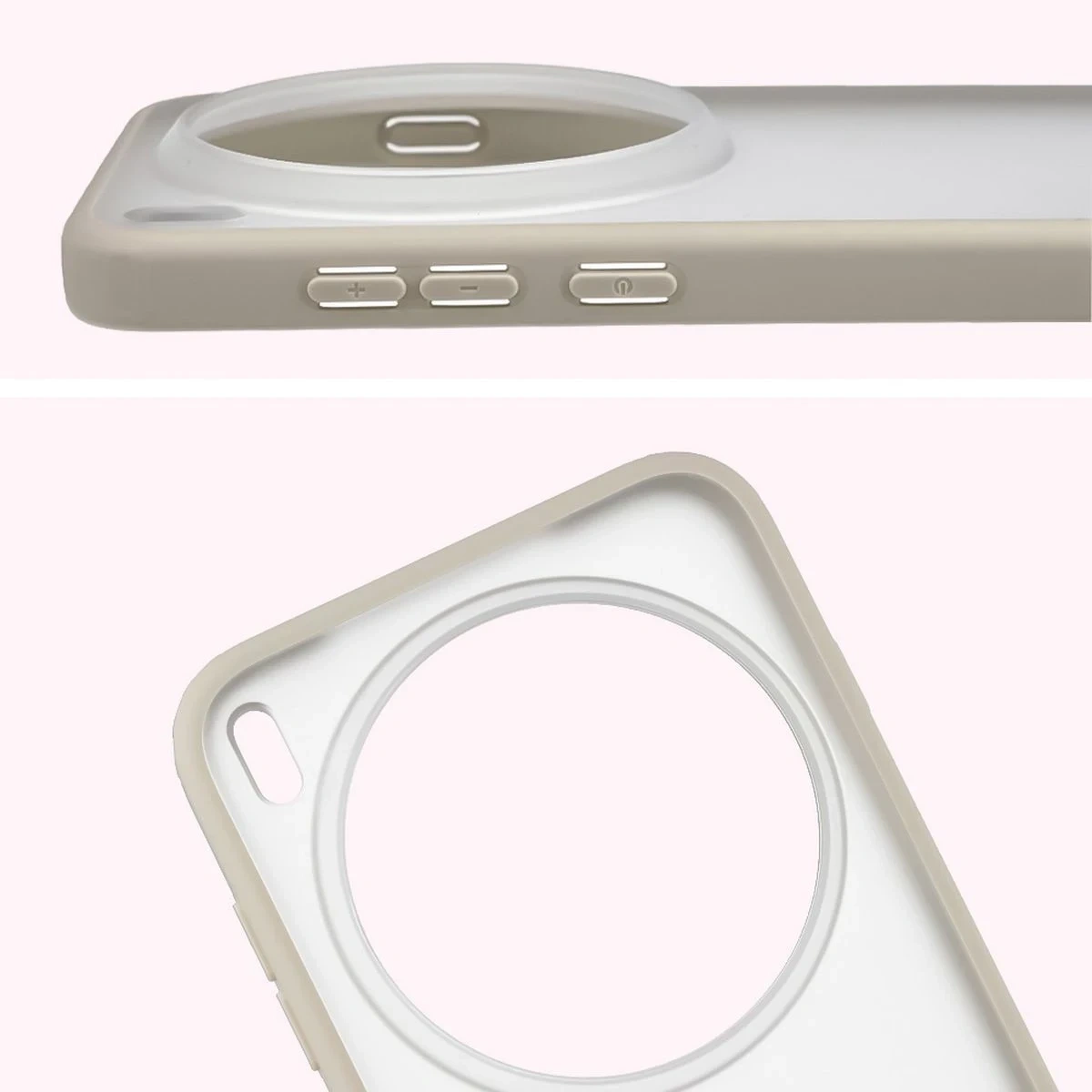 Kryt Bizon Angelo Pack Vivo X300 Pro, smoked with a beige frame