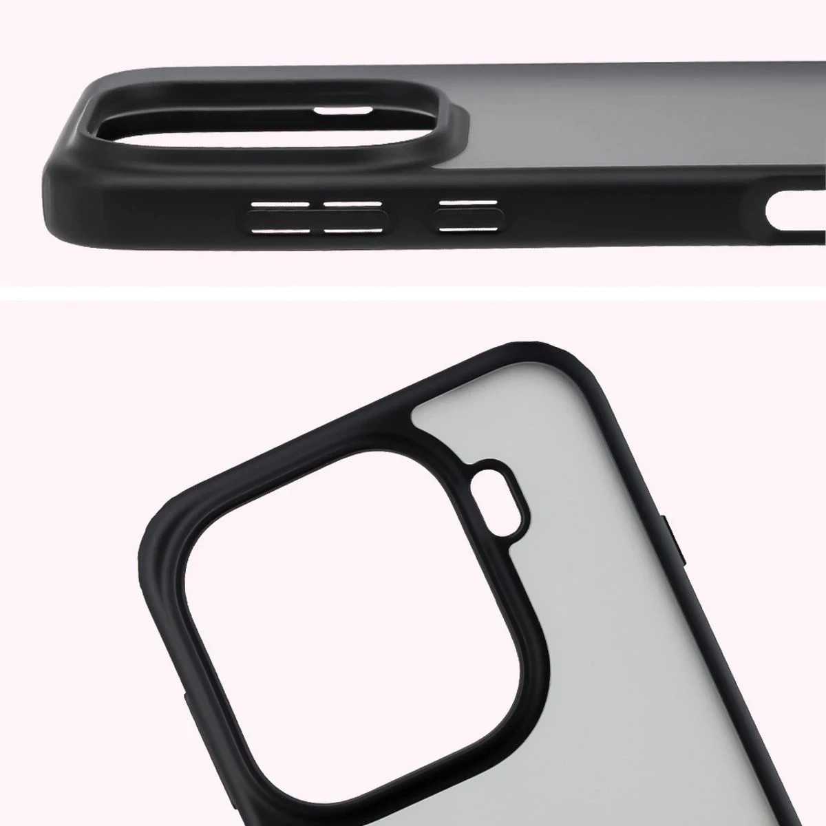 Kryt Bizon Angelo Pack case + tempered glass for Oppo Find X9 Pro, smoked with black frame