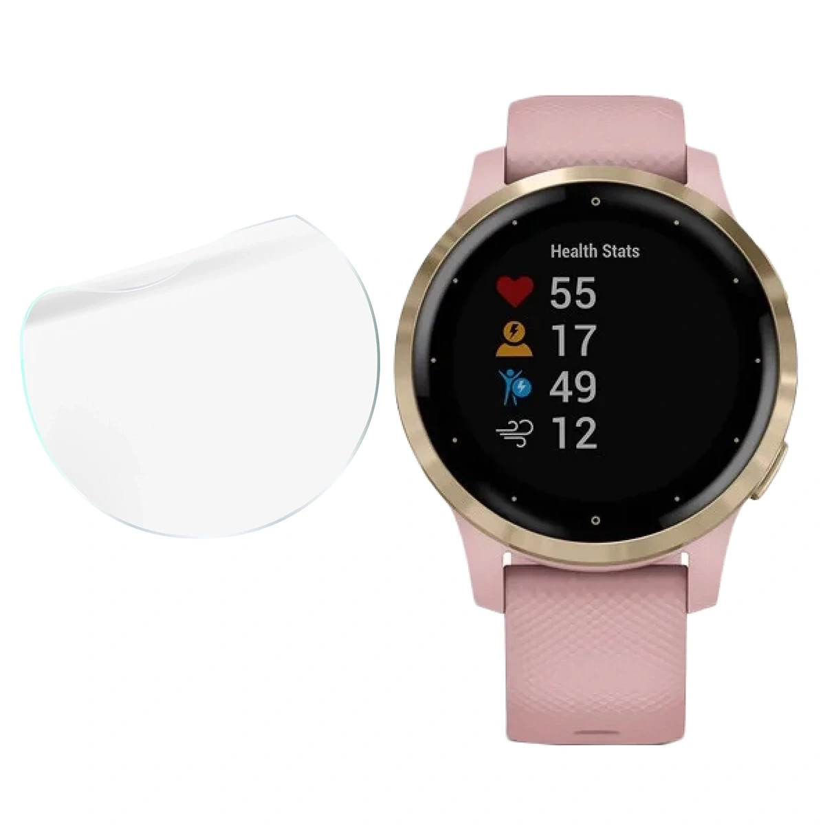 Ochranná fólie Bizon Watch Film HydroFlex Garmin Vivoactive 4S [3 PACK]