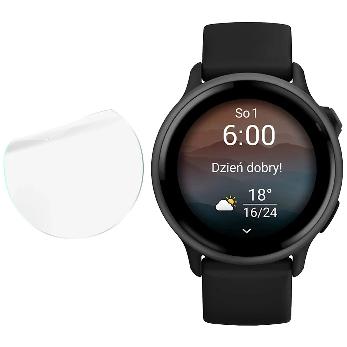 Kryt Bizon Watch Film HydroFlex Garmin Vivoactive 6 [3 PACK]