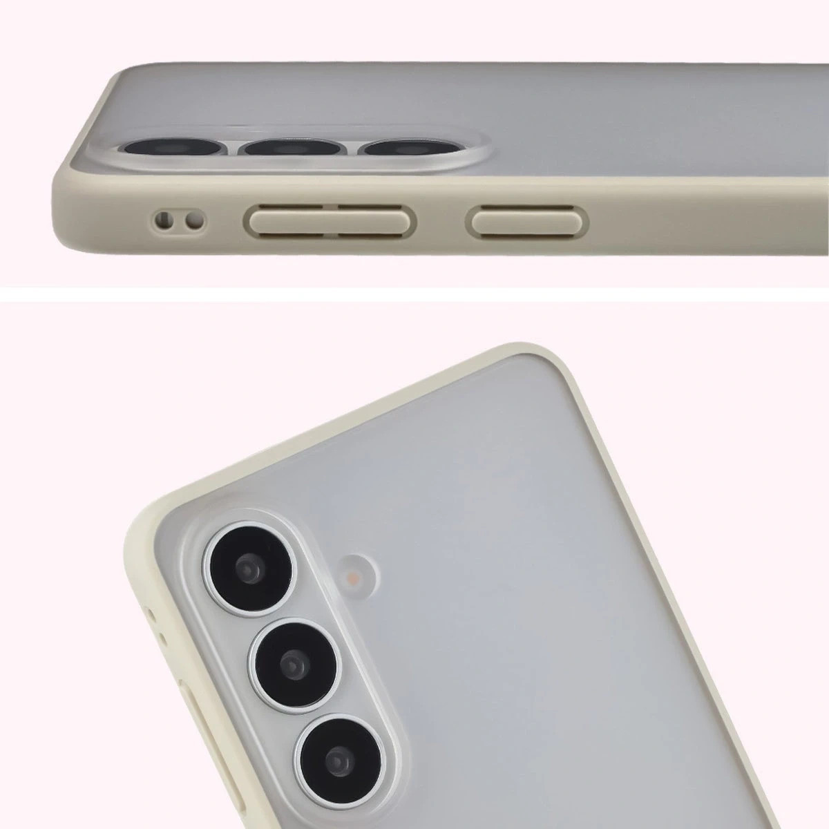 Kryt Bizon Angelo Pack Samsung Galaxy S26+ Plus, smoked with a beige frame