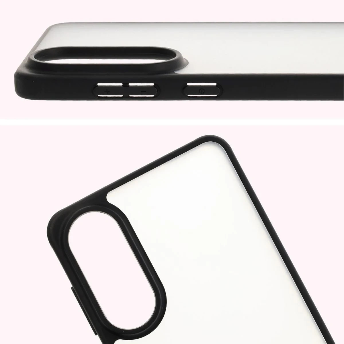Kryt Bizon Angelo Pack Samsung Galaxy S25 Edge, smoked with a black frame