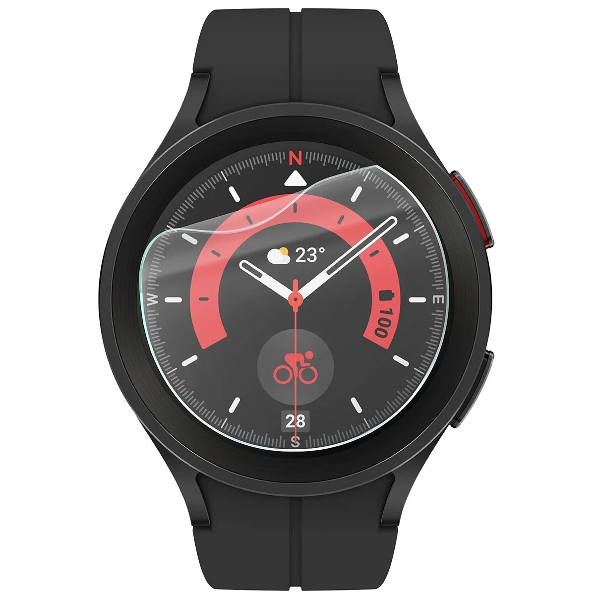 Kryt Bizon Watch Film HydroFlex Samsung Galaxy Watch 3 / 5 Pro 45mm [3 PACK]