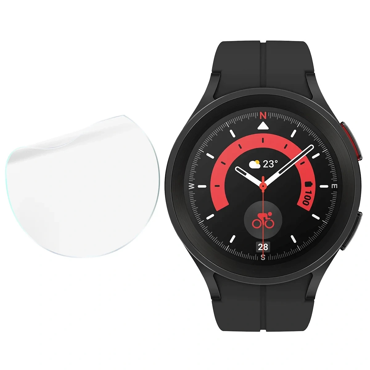 Kryt Bizon Watch Film HydroFlex Samsung Galaxy Watch 3 / 5 Pro 45mm [3 PACK]