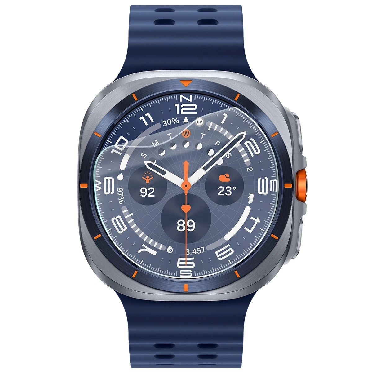Kryt Bizon Watch Film HydroFlex Samsung Galaxy Watch Ultra 1 / Ultra 2 / 6 Classic 47 mm [3 PACK]