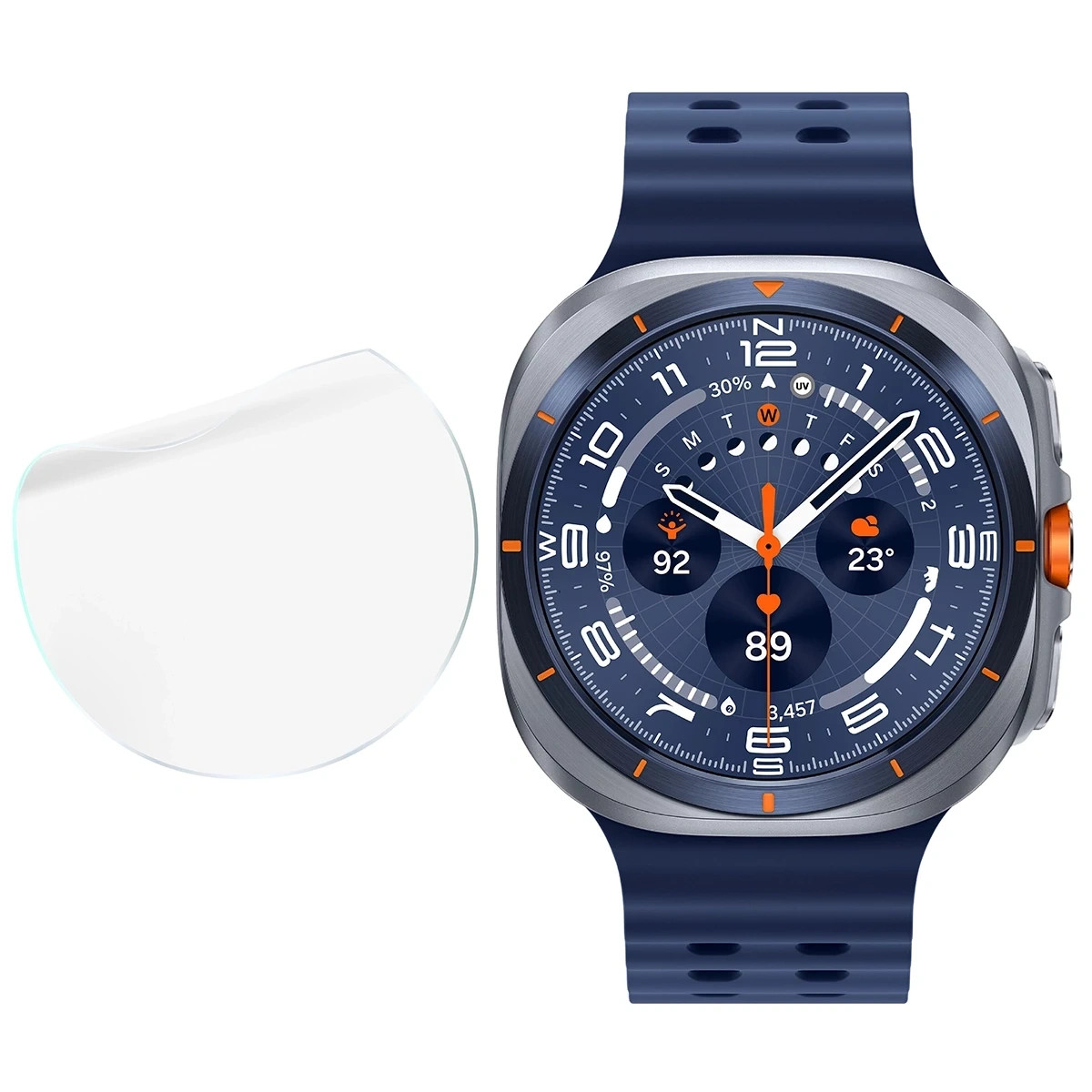 Kryt Bizon Watch Film HydroFlex Samsung Galaxy Watch Ultra 1 / Ultra 2 / 6 Classic 47 mm [3 PACK]