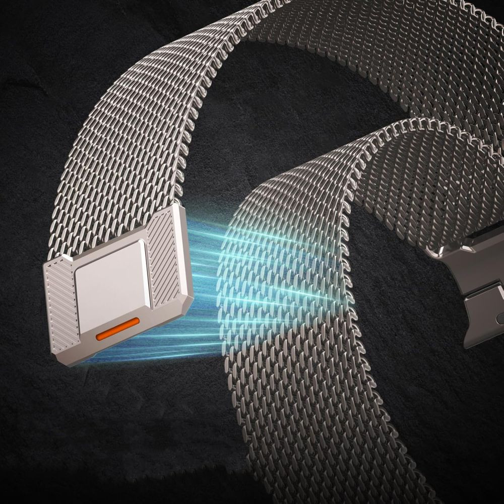 Tech-Protect Milano Vanguard Apple Watch 8 / 9 / 10 / 11 / SE / Ultra (44 / 45 / 46 / 49mm) Titanium