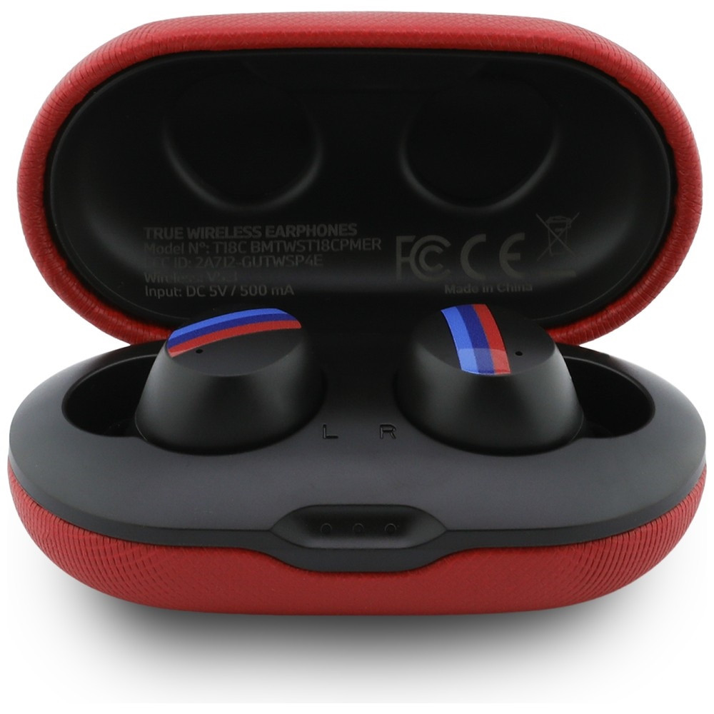 Sluchátka BMW M Metal Logo TWS Wireless in-ear Bluetooth ENC  red