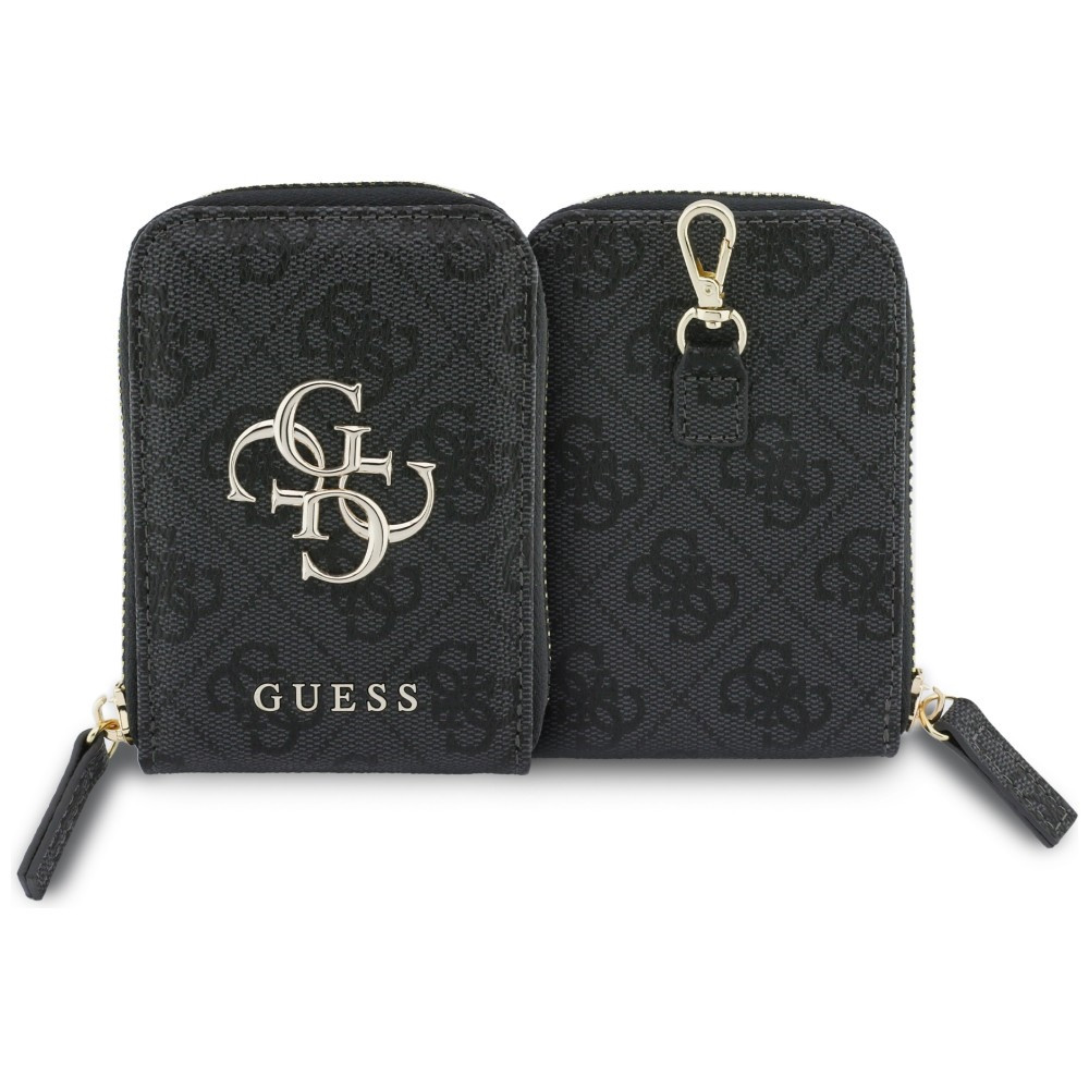 Knížkové Šňůrka Guess 4G Metal Logo Universal lanyard with wallet black