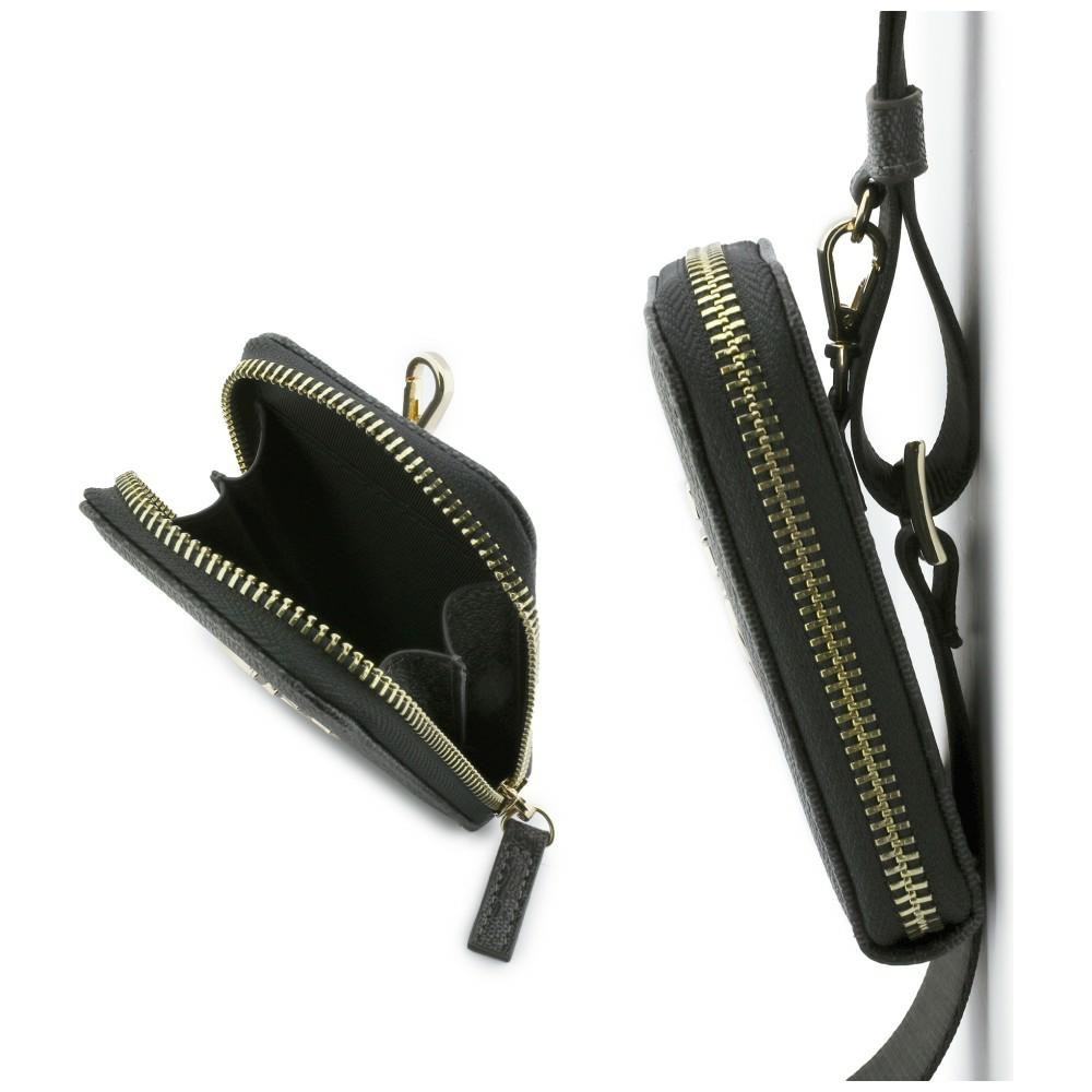 Knížkové Šňůrka Guess 4G Metal Logo Universal lanyard with wallet black