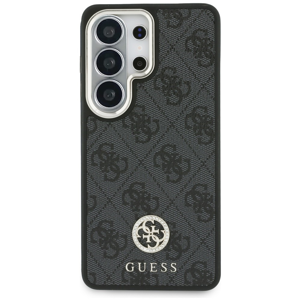 Kryt Guess 4G Big Rhinestone Triangle Strap MagSafe Samsung Galaxy S26 Ultra black