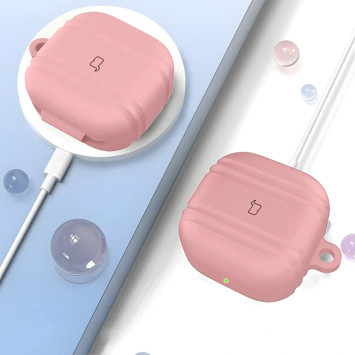 Kryt Bizon Case Headphone Silicone Samsung Galaxy Buds 4 / 4 Pro, pink