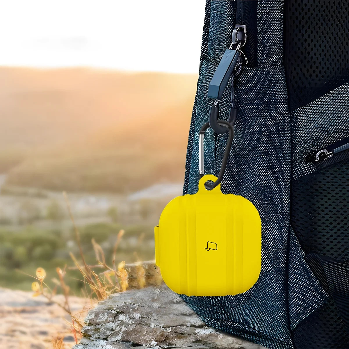 Kryt Bizon Case Headphone Silicone Samsung Galaxy Buds 4 / 4 Pro, yellow