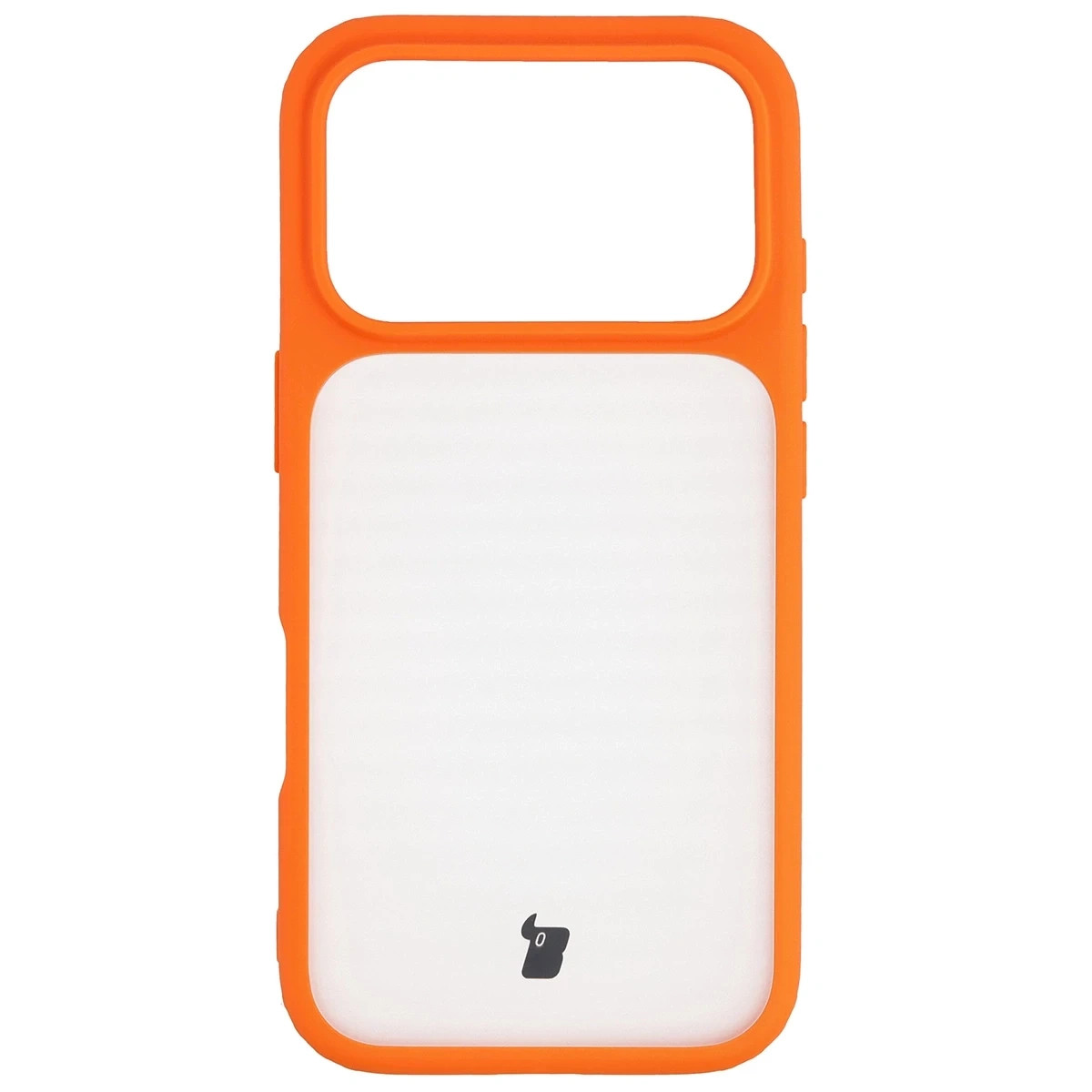Kryt Bizon Angelo Pack Apple iPhone 17 Pro, smoky with an orange frame