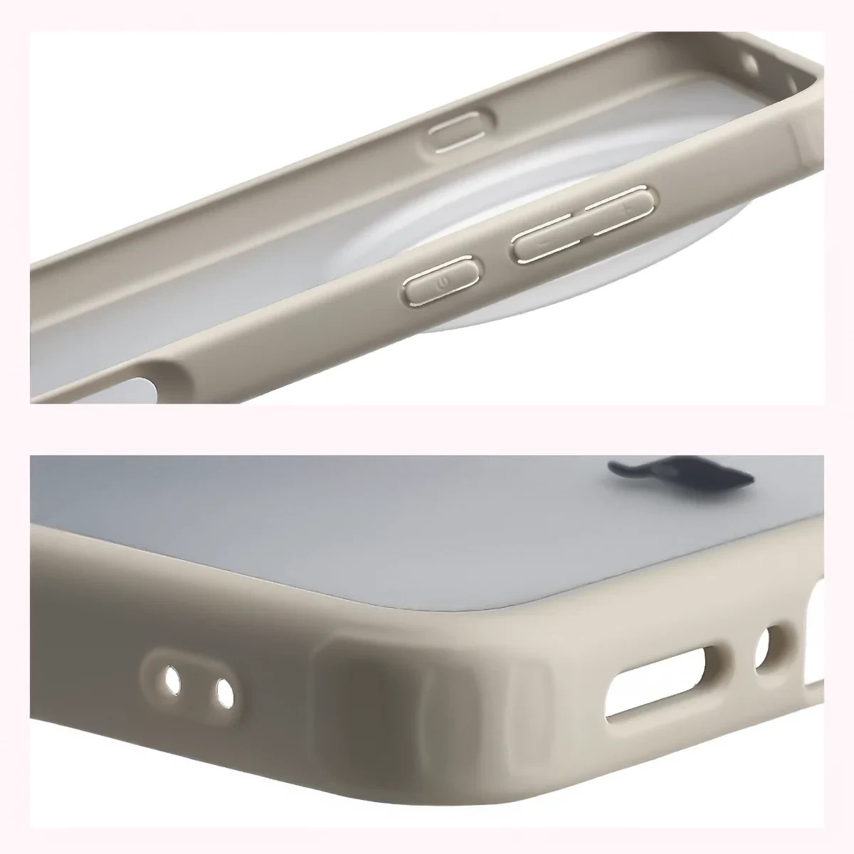 Kryt Bizon Case Angelo Oppo Find X9 Ultra, semi-transparent with a beige frame