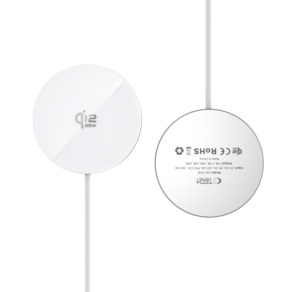 Bezdrátová nabíječka Tech-Protect A50 Magnetic MagSafe Wireless Charger 25W Qi2.2 White