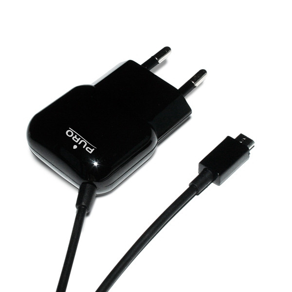 Síťová nabíječka PURO Mini Travel Charger with a cable Micro USB (black)