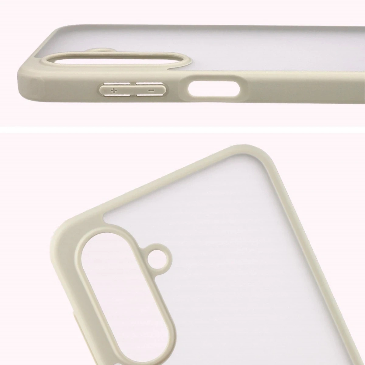 Kryt Bizon Angelo Pack Samsung Galaxy A17 5G, smoky with a beige frame