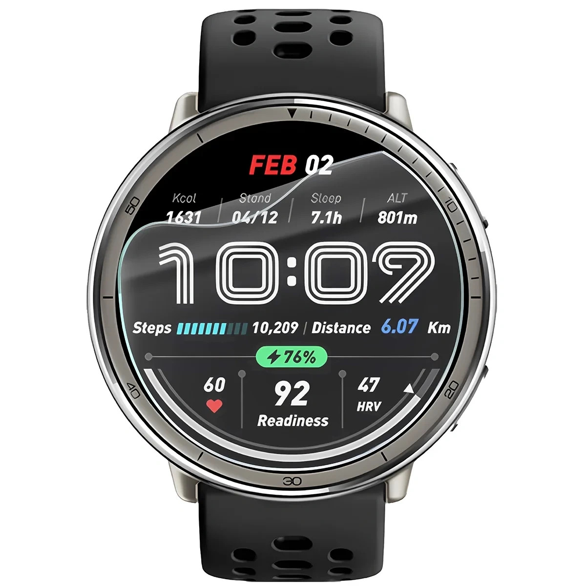 Kryt Bizon Watch Film HydroFlex Amazfit Active 2 [3 PACK]