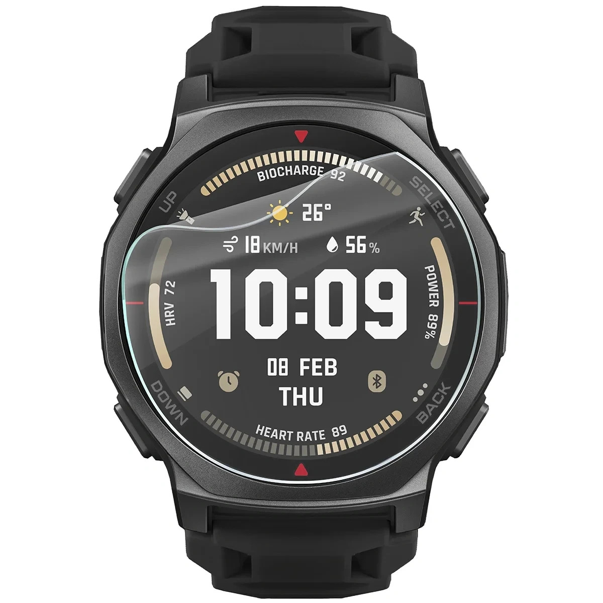 Ochranná fólie Bizon Watch Film HydroFlex Amazfit T-Rex 3 Pro 44 mm [3 PACK]
