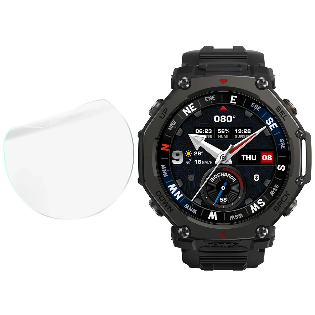 Kryt Bizon Watch Film HydroFlex Amazfit T-Rex 3 Pro 48 mm [3 PACK]