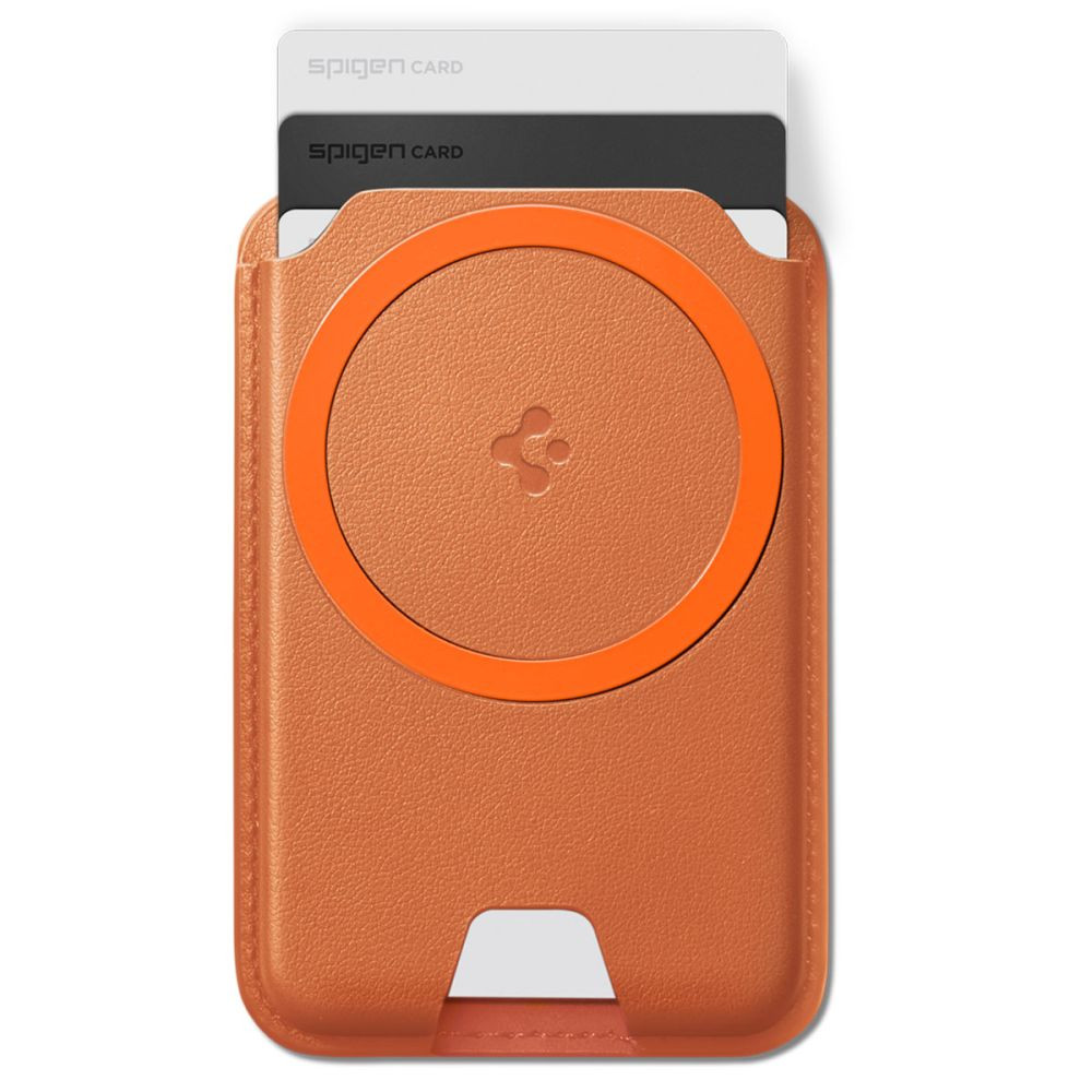 Kryt Spigen Valentinus MagFit+ MagSafe Universal Magnetic Card Holder Metallic Orange