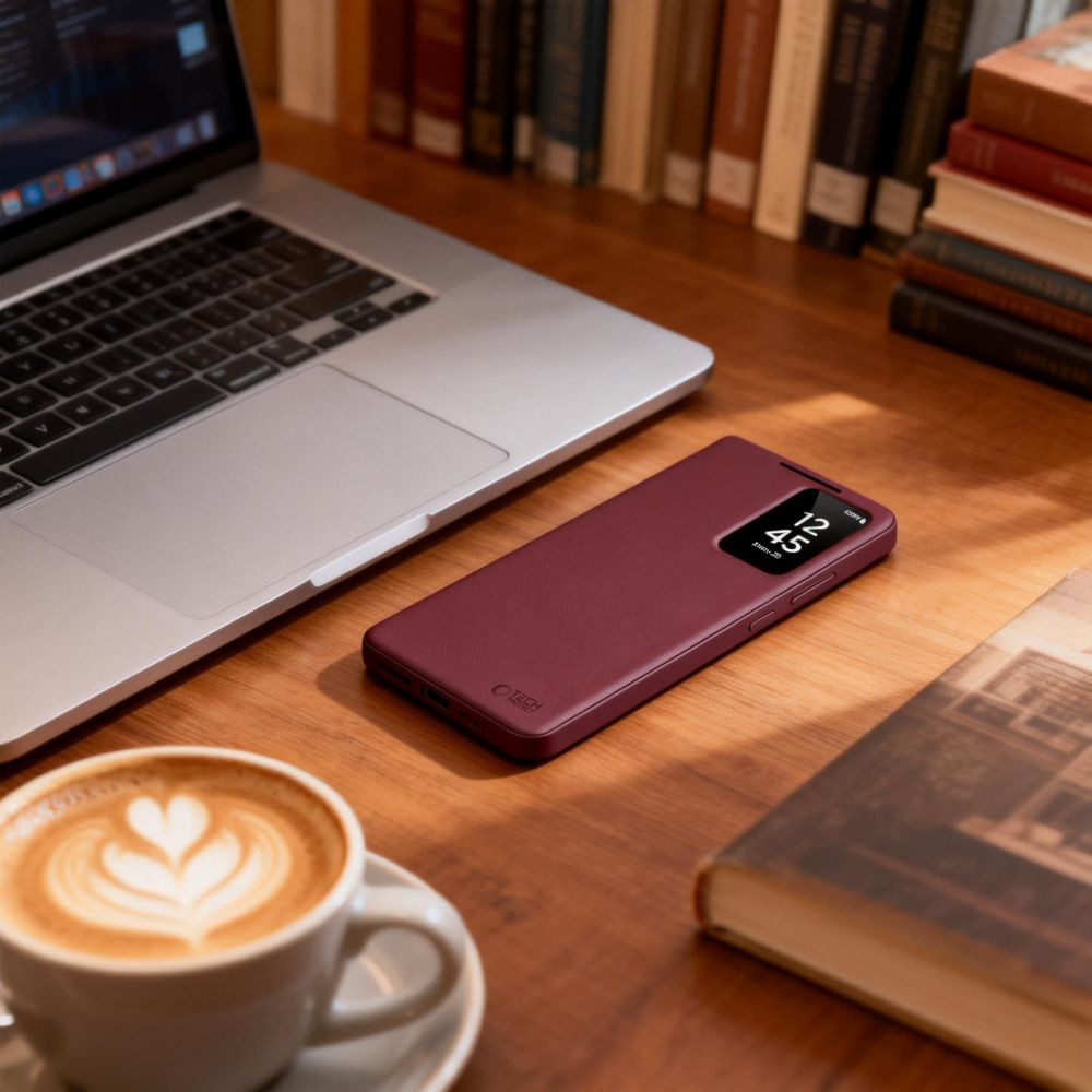 Knížkové pouzdro Tech-Protect Smart Wallet Samsung Galaxy A57 5G Mulberry