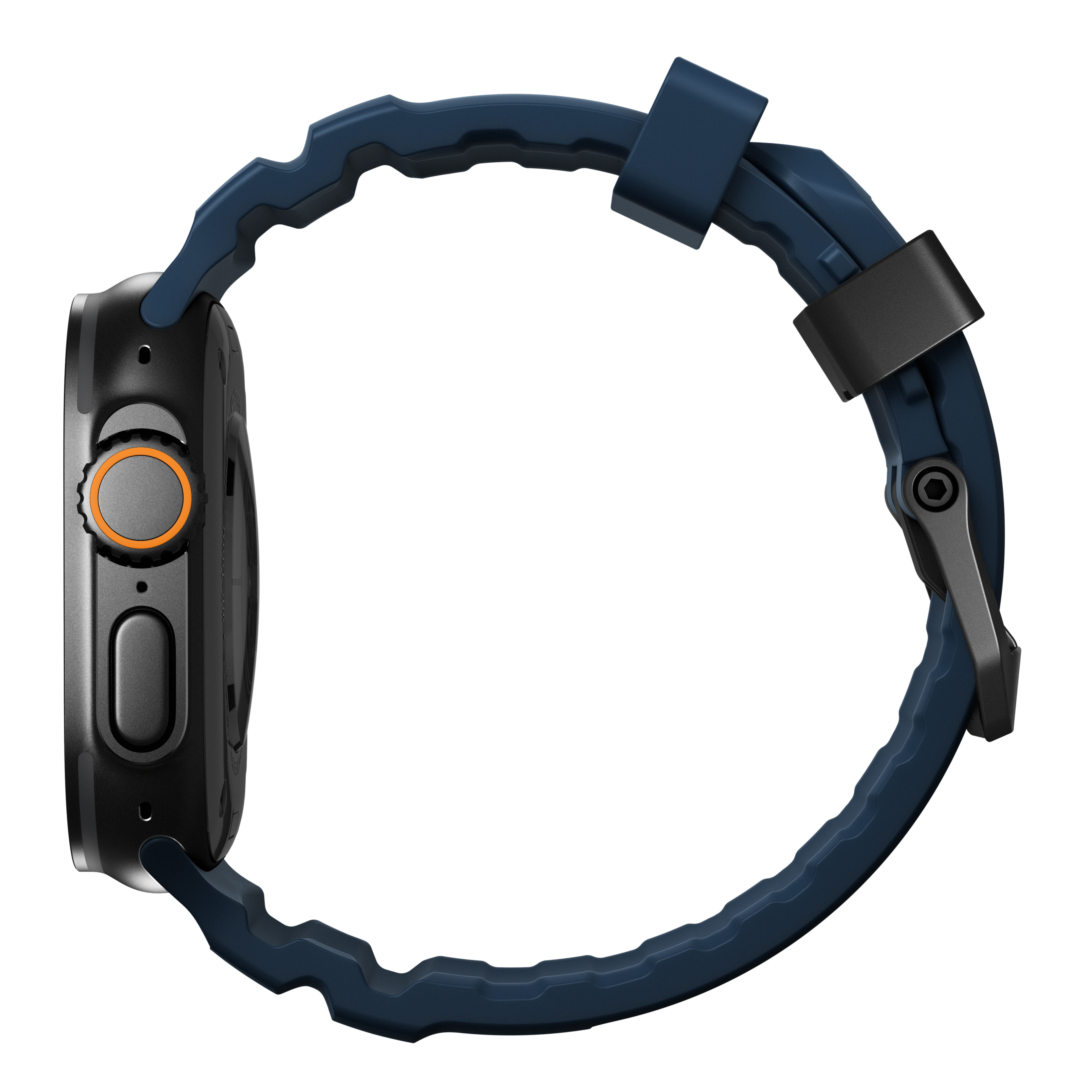 NOMAD Rocky Point Band Apple Watch 46mm/49mm z FKM and titanium (atlantic, black hardware)