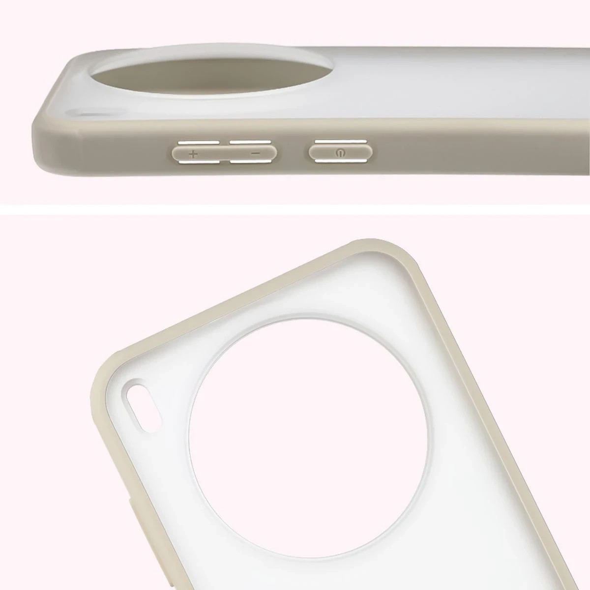 Kryt Bizon Angelo Pack Vivo X300, smoky with a beige frame