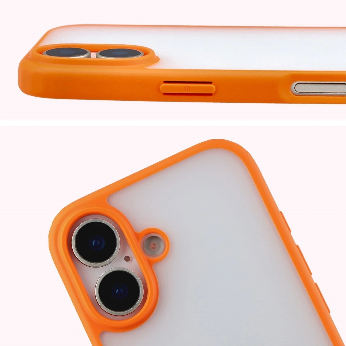 Kryt Bizon Angelo Pack Apple iPhone 17, smoky with an orange frame