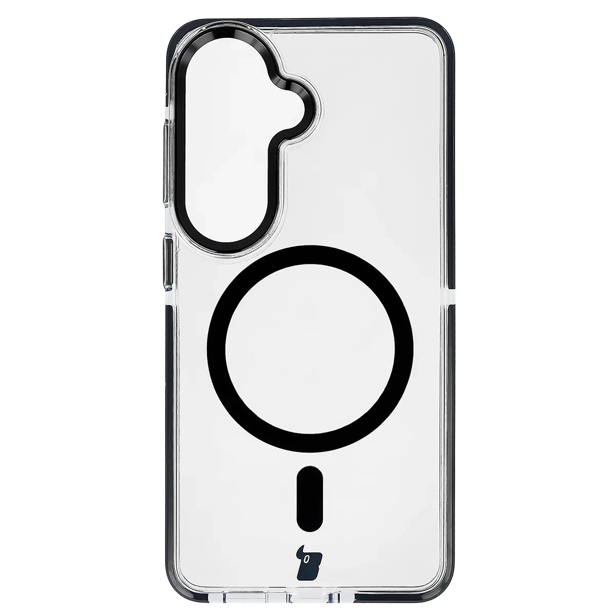Kryt Bizon Case Marco Magnetic Samsung Galaxy S26, transparent with a black frame