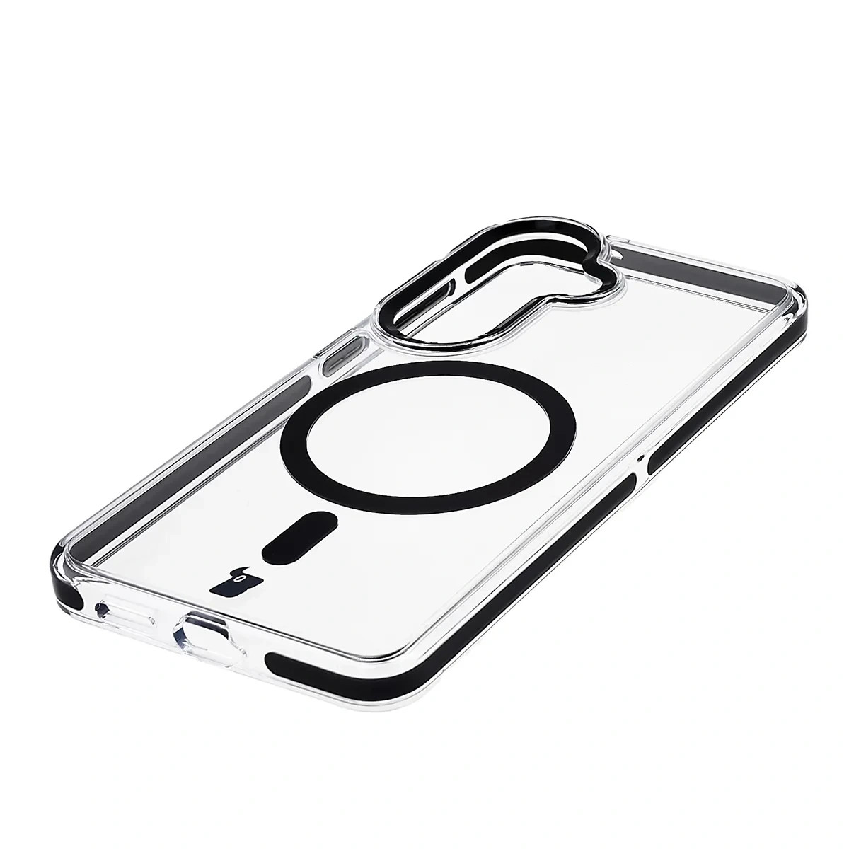 Kryt Bizon Case Marco Magnetic Samsung Galaxy S26, transparent with a black frame