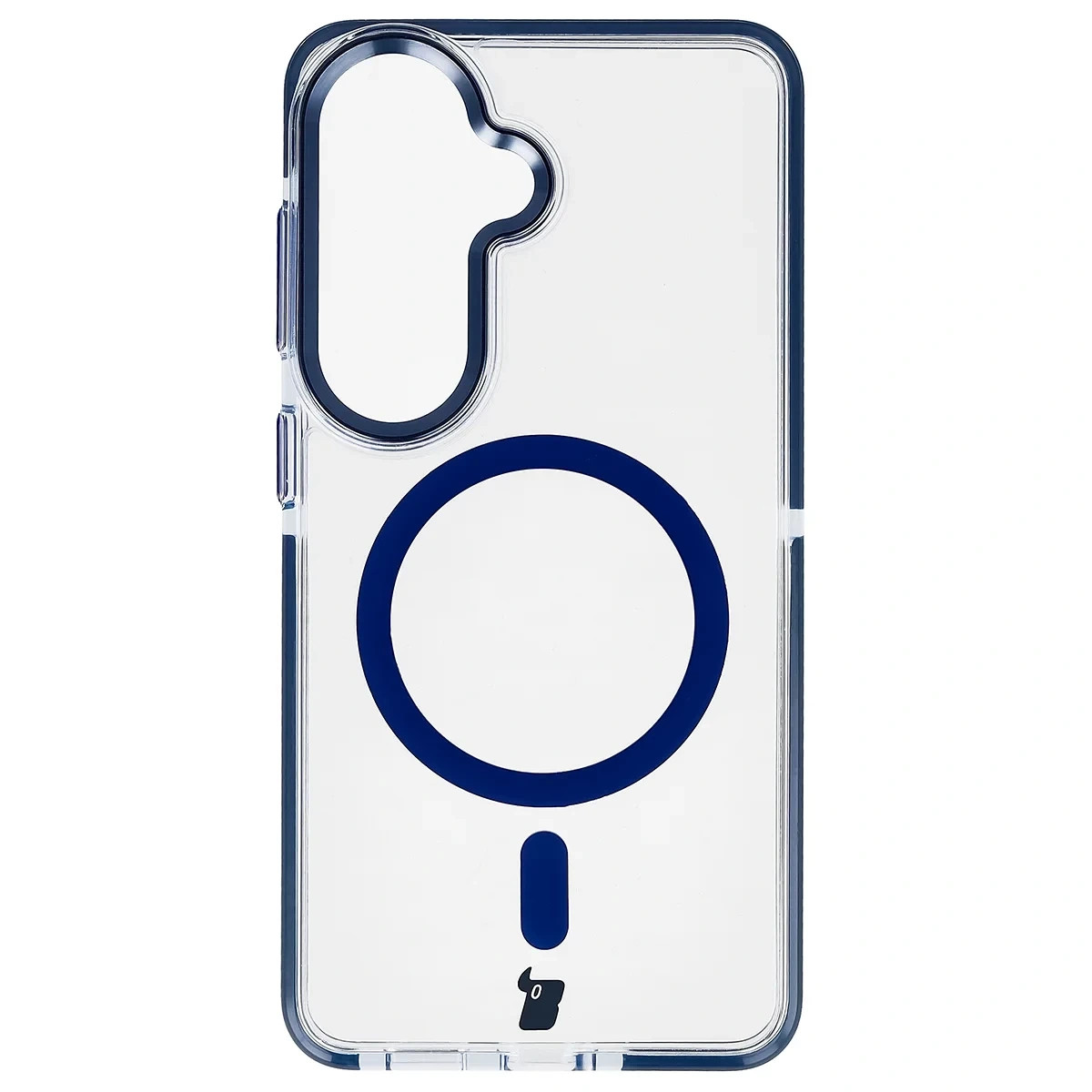 Kryt Bizon Case Marco Magnetic Samsung Galaxy S26, transparent with a blue frame