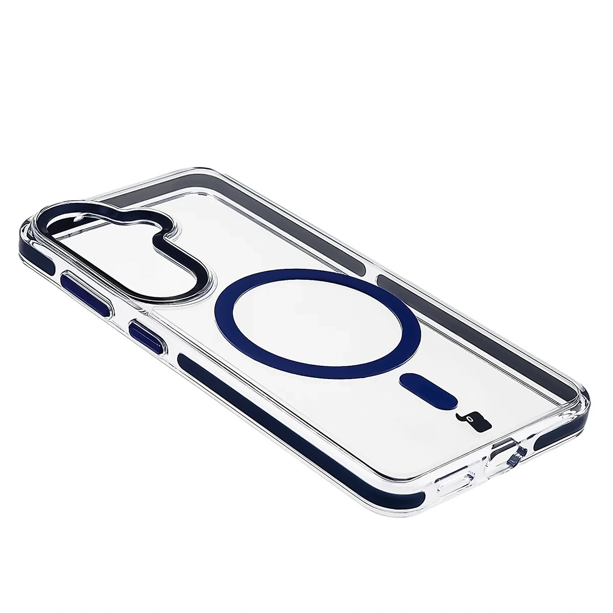 Kryt Bizon Case Marco Magnetic Samsung Galaxy S26, transparent with a blue frame