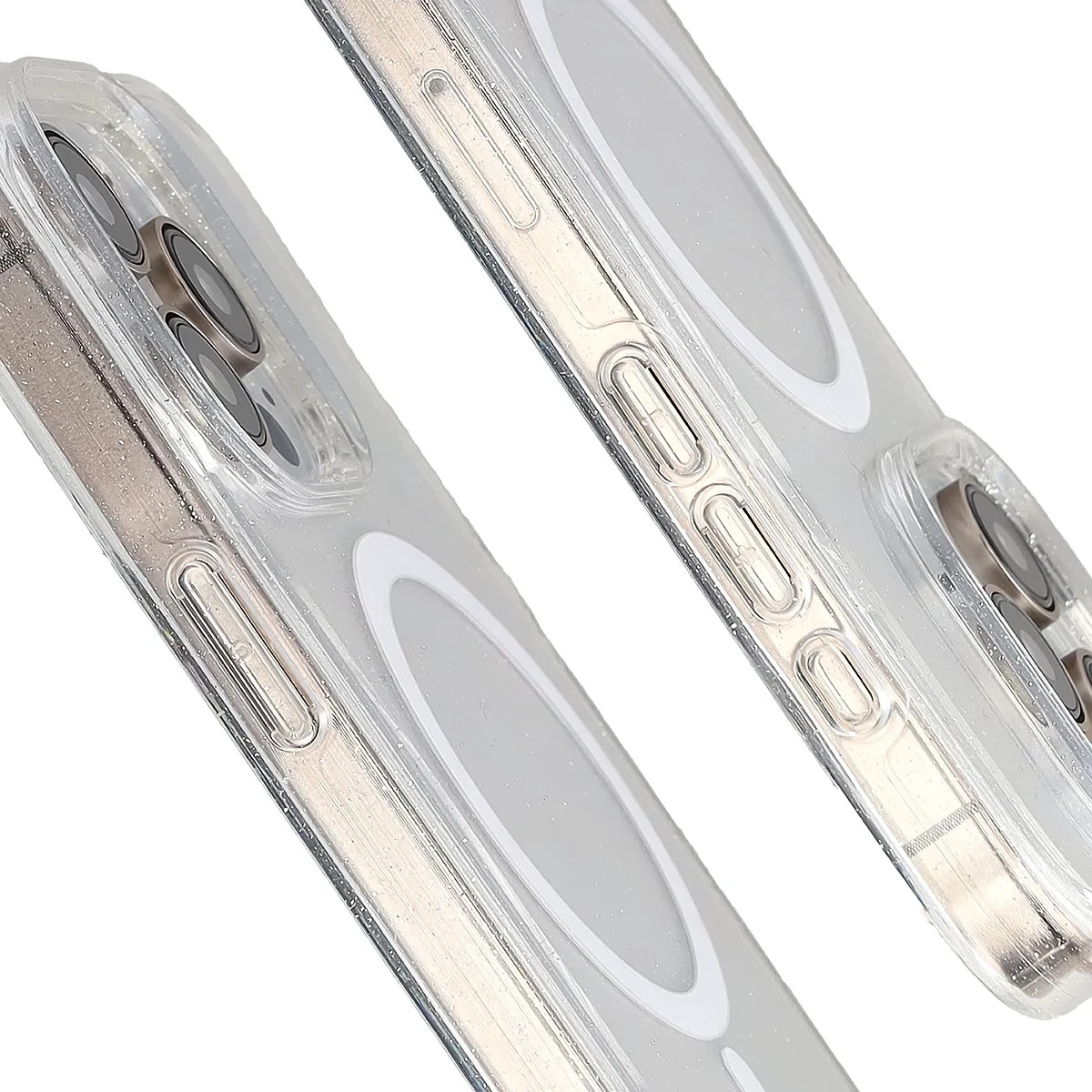 Kryt Bizon Case SparklO Magnetic Apple iPhone 15 Pro, transparent with glitter