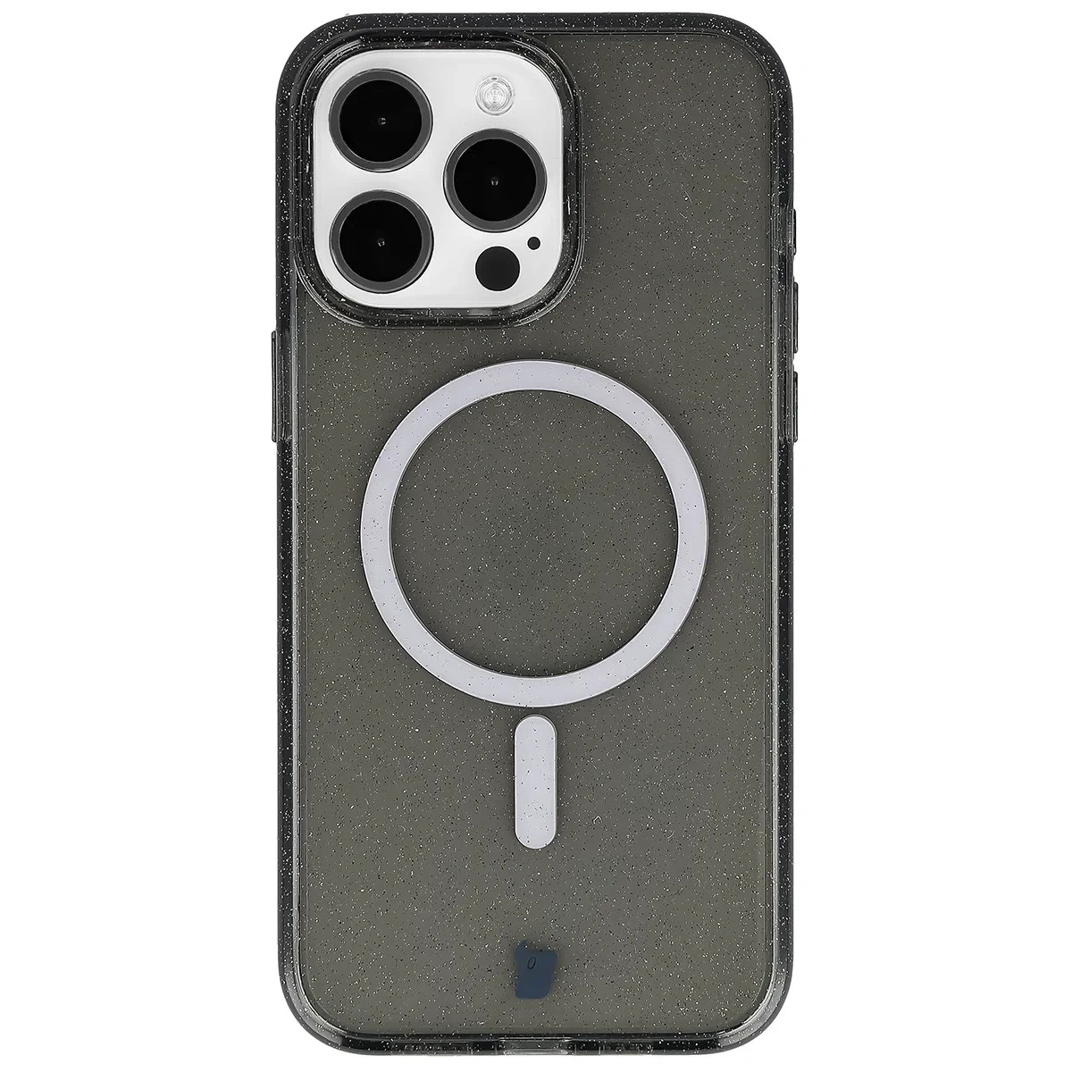 Kryt Bizon Case SparklO Magnetic Apple iPhone 15 Pro Max, transparent-black with glitter