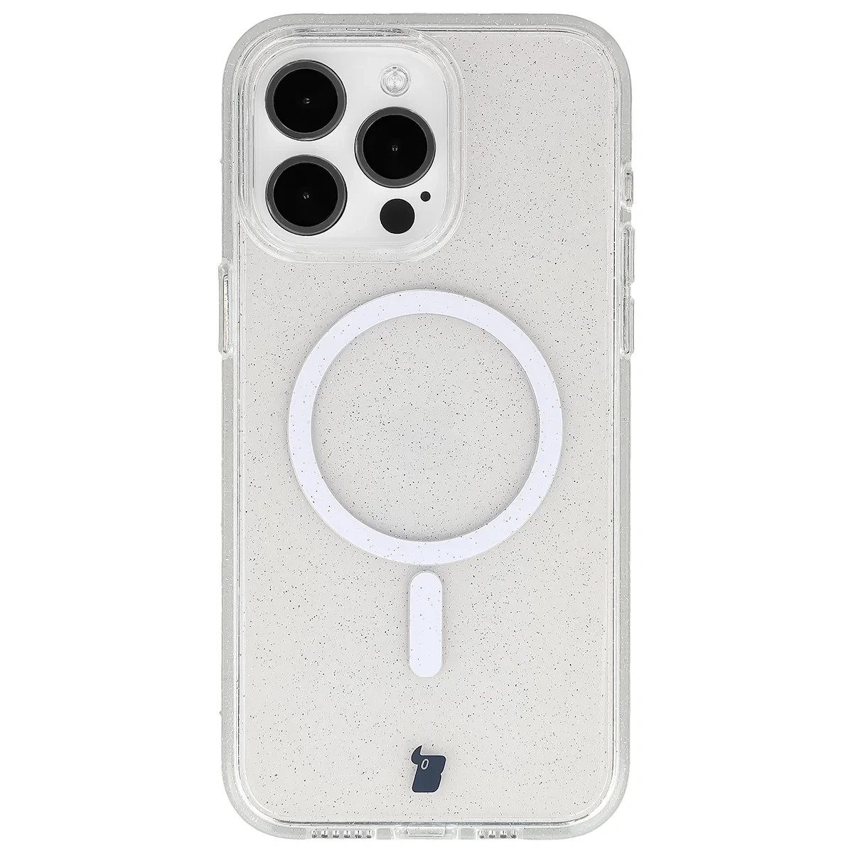 Kryt Bizon Case SparklO Magnetic Apple iPhone 15 Pro Max, transparent with glitter