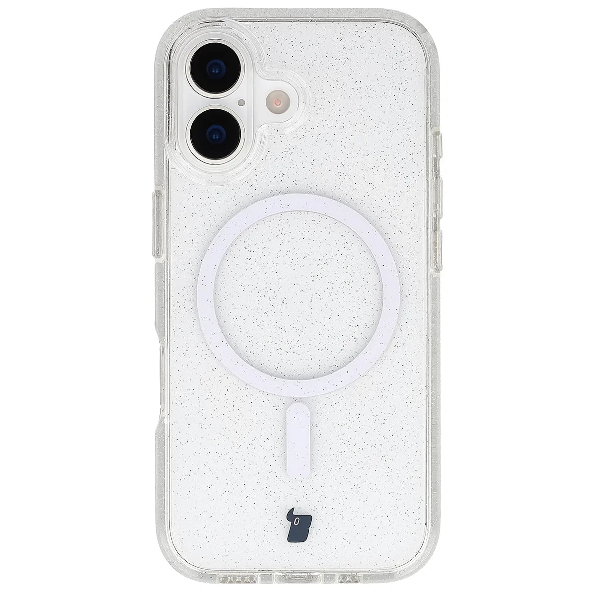 Kryt Bizon Case SparklO Magnetic Apple iPhone 17, transparent with glitter