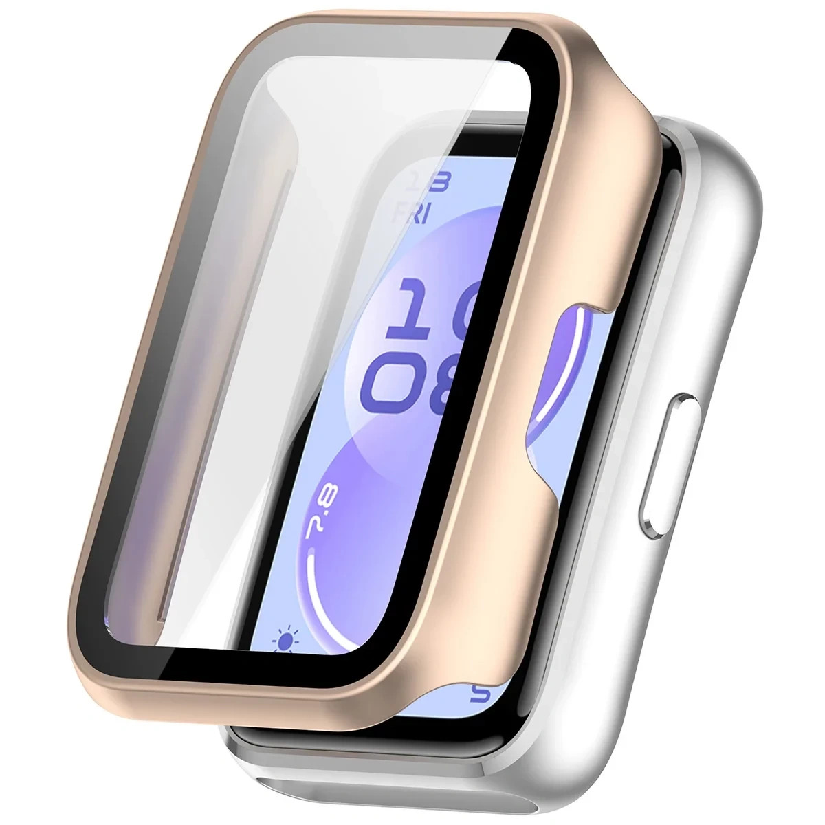Kryt Bizon Case Watch Adamo Huawei Band 11, silver pink