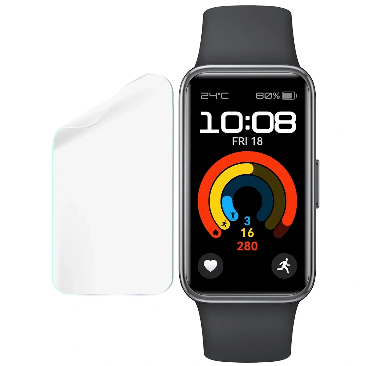 Kryt Bizon Watch Film HydroFlex Huawei Band 9 [3 PACK]