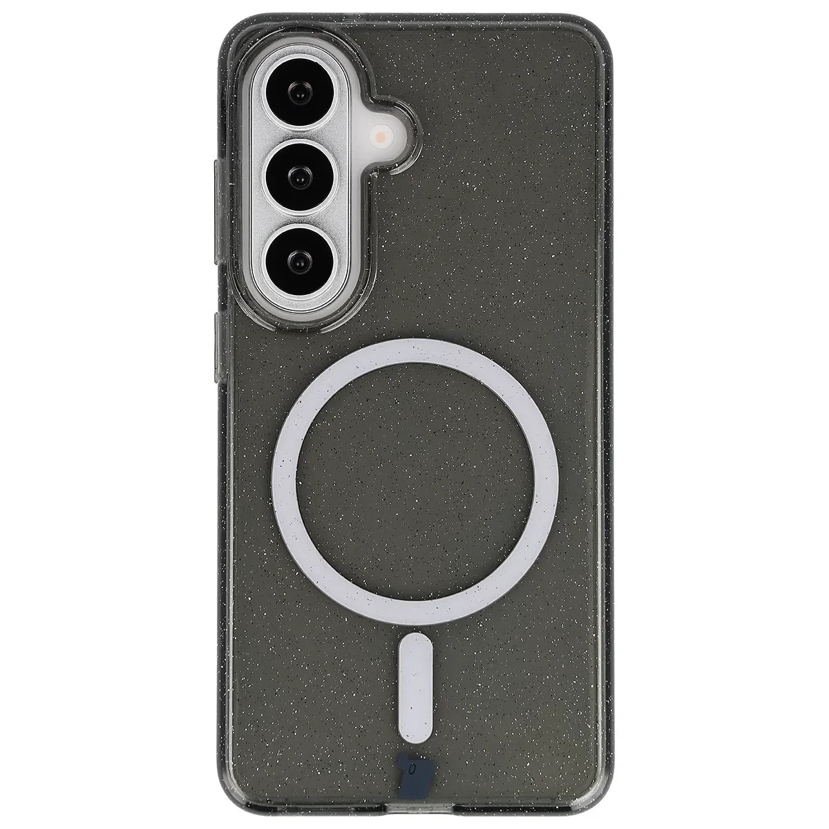 Kryt Bizon Case SparklO Magnetic Samsung Galaxy S26, transparent-black with glitter