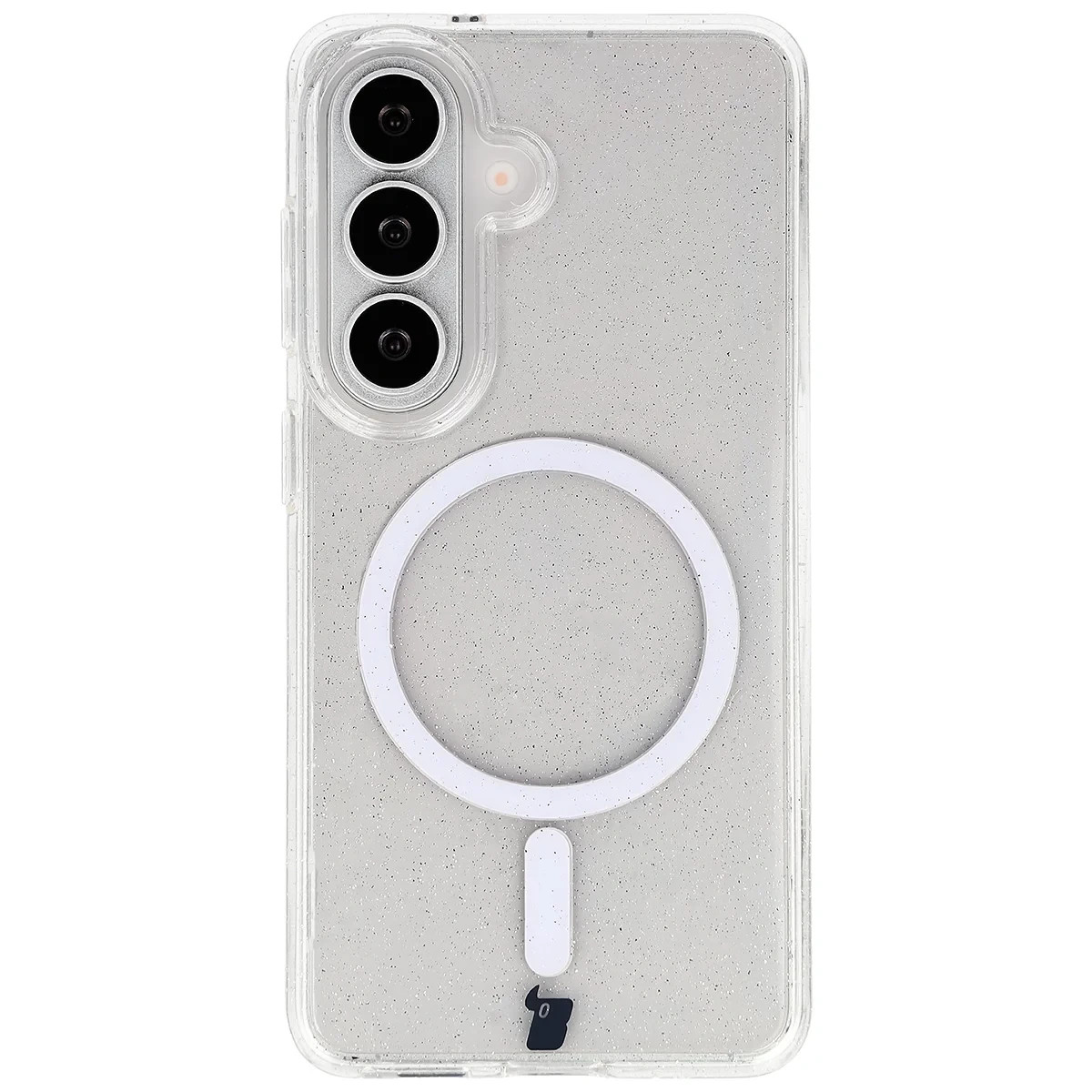 Kryt Bizon Case SparklO Magnetic Samsung Galaxy S26, transparent with glitter