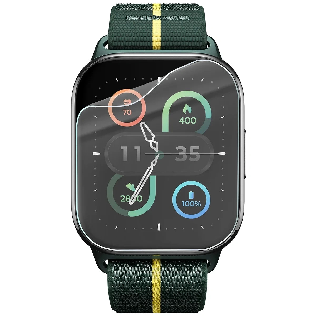 Kryt Bizon Watch Film HydroFlex Motorola Moto Watch Fit [3 PACK]