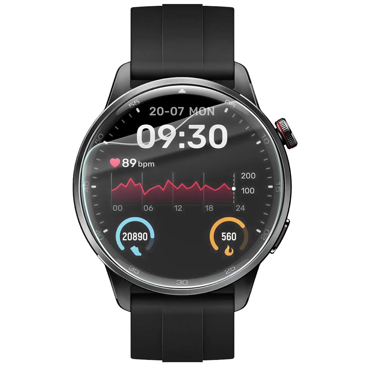 Kryt Bizon Watch Film HydroFlex Realme Watch S2 [3 PACK]