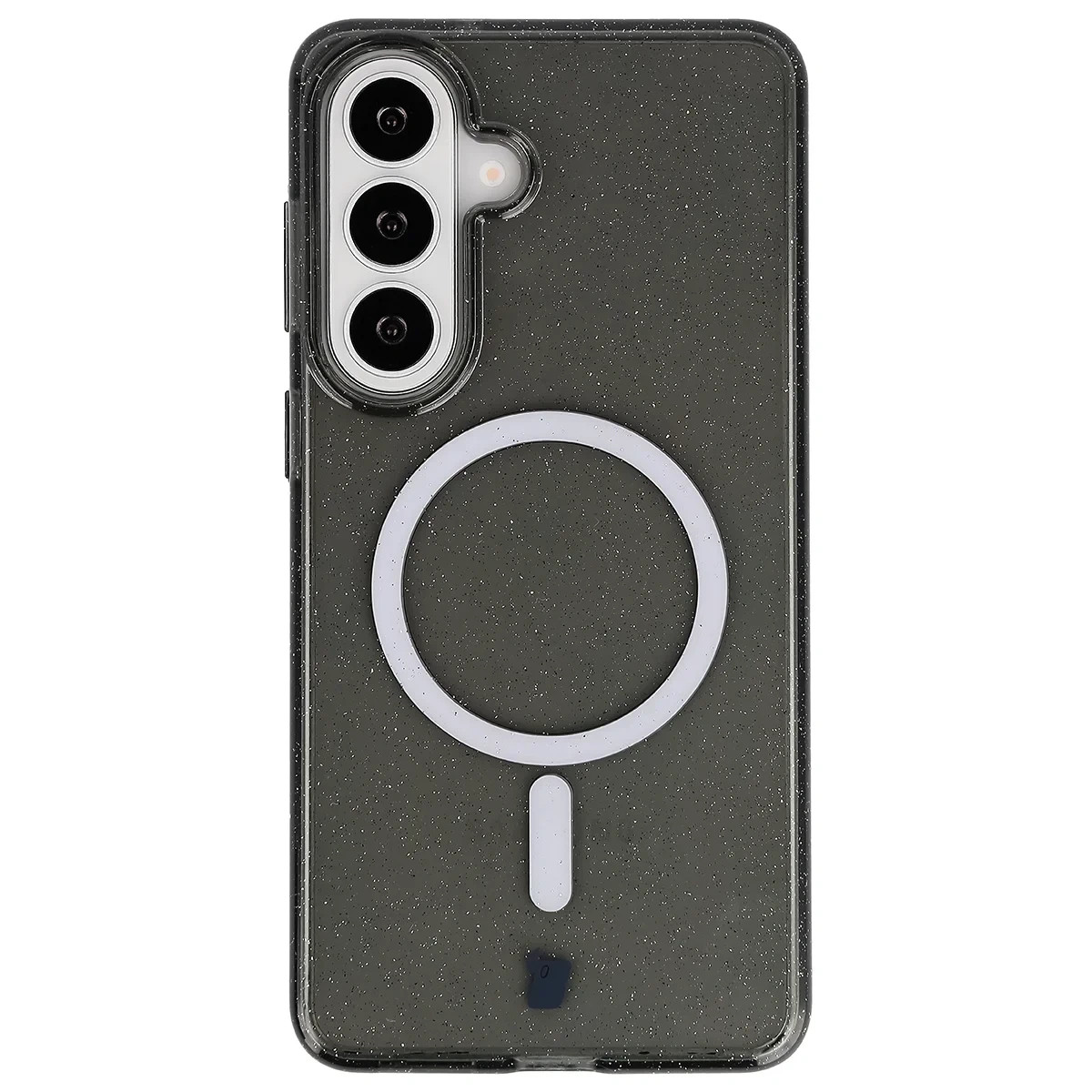Kryt Bizon Case SparklO Magnetic Samsung Galaxy S26 Plus, transparent-black with glitter