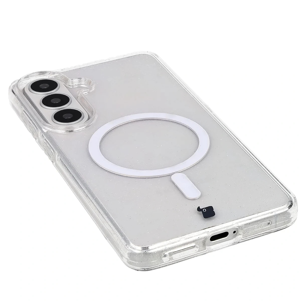 Kryt Bizon Case SparklO Magnetic Samsung Galaxy S26 Plus, transparent with glitter